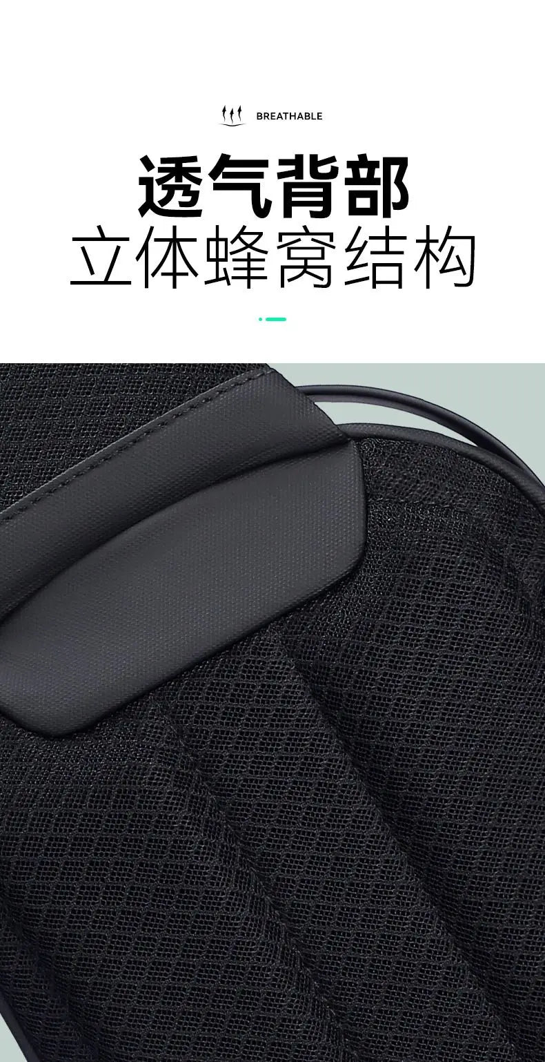 Mark Ryden Multifunction USB Crossbody Bag Shoulder Bag Man TPU Waterproof Travel Sling Messenger Pack Chest Bag for Male