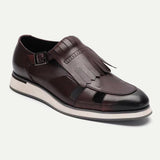 Classy Trending Mens Tassel Sandals Genuine Leather Buckle Strap Hollow Out Summer Casual Shoes for Men Comfortable Breathable