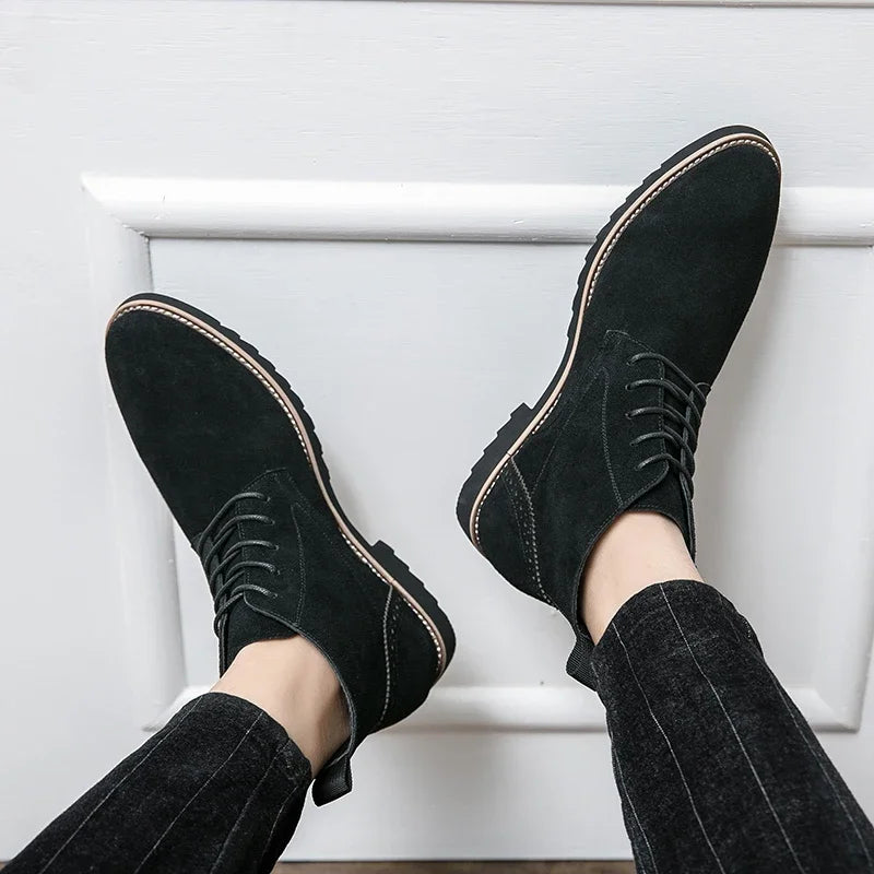 Pointed Toe Chelsea Boots Leather Men Winter Boots Winter Shoes for Men 2025 Male Boots Mens Ankle Shoes Zapatillas Male Hombre