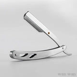 Stainless Steel Razor Holder Golden Men's Manual Folding Straight Edge Shaver Barber Shop Beard Trimmer With Shaving Blade Y1003