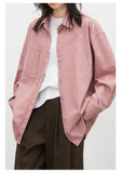 CHIC VEN Fashion Women Shirt Loose Casual Pink Long Sleeve Vintage Cotton Female Blouses Spring Summer 2026 Woman Jacket