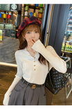 2026 Casual Slim Button Knitted Pullover Autumn Winter Women Sweaters Sweater Femme Basic Solid Jersey Tops Fashion Clothes