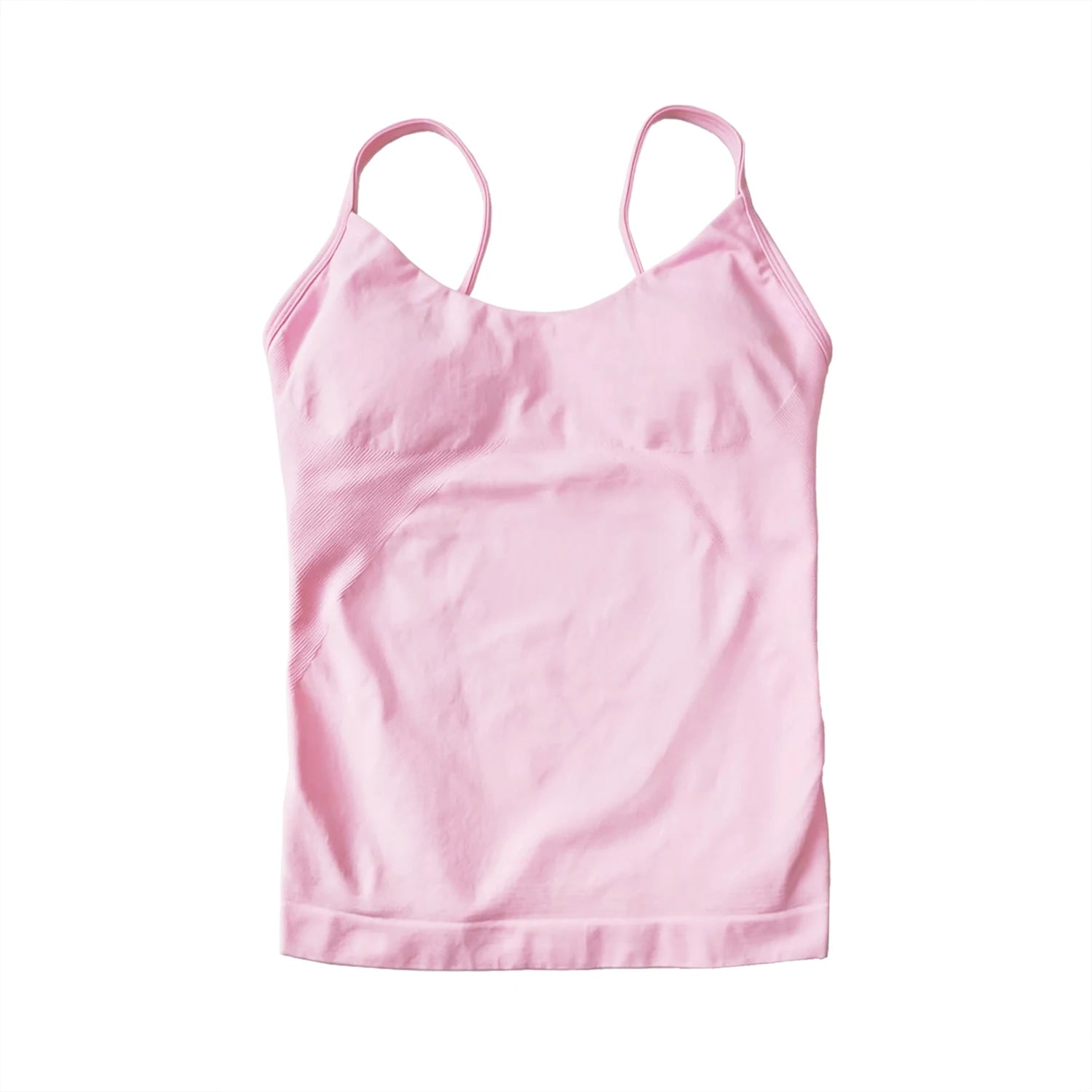 NCLAGEN Women's Pilates Tank Top Gym Clothes Yoga vest with built in bra Thin Strap Seamless Fitness Sportswear Workout Tops