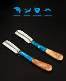1Pc New Pro Wood Handle Baber Straight Razor Manual Zinc Alloy Beard Shaving Knife Holder For Men Salon Hair Removal Tools