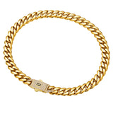 18K Gold Plated Cuban Link Chain Necklace for Men, 12/14mm Wide Miami Curb Chain Hip Hop Jewelry with Iced Out CZ Clasp, Luxury Streetwear Gold Chain Accessory for Party, Daily Wear, Birthday Gift
