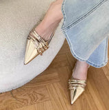 Genuine Leather High Heel Sandals Fabric Embroidery White Sandals Women 2025 Sexy Wedding Shoes Party Single Shoes