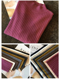 2026 New Autumn Winter Knitted Ribbed Jumper Tops Women Turtleneck Pullovers Sweaters Long Sleeve Korean Slim-fit Female Sweater