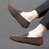 Suede Leather Mens Loafers New Fashion Walking Shoes New Comfy Man Drive Flats Classic Original Style Men Casual Shoes Moccasins