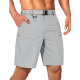 Mens Cargo Hiking Shorts Water Resistant Quick Dry Lightweight Breathable Tactical Shorts with Nylon Belt