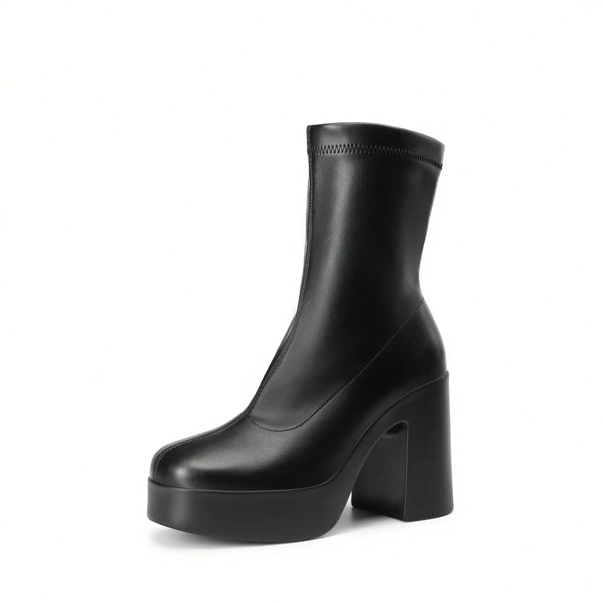 Women's Chunky Platform Ankle Boot High Block Heels Square Toe Lightweight Comfort Party Dress Booties Shoes For Women sx2308109273973634