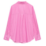 HXAO 2025 Woman Blouses Long Stripe Shirts Women Spring Summer Long Sleeve Blue White Shirt Woman Large Tops Button Up Shirts