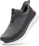 FitVille Men'S Extra Wide Hands-Free Slip-On Walking Sneakers, Lightweight Breathable Orthopedic Shoes With Arch Support, Foot Pain Relief For Swollen Feet