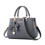 Women Messenger Bags With Flower Pendant Office Ladies Fashion Totes Pure Handbag For Female New Crossbody Shoulder Bags