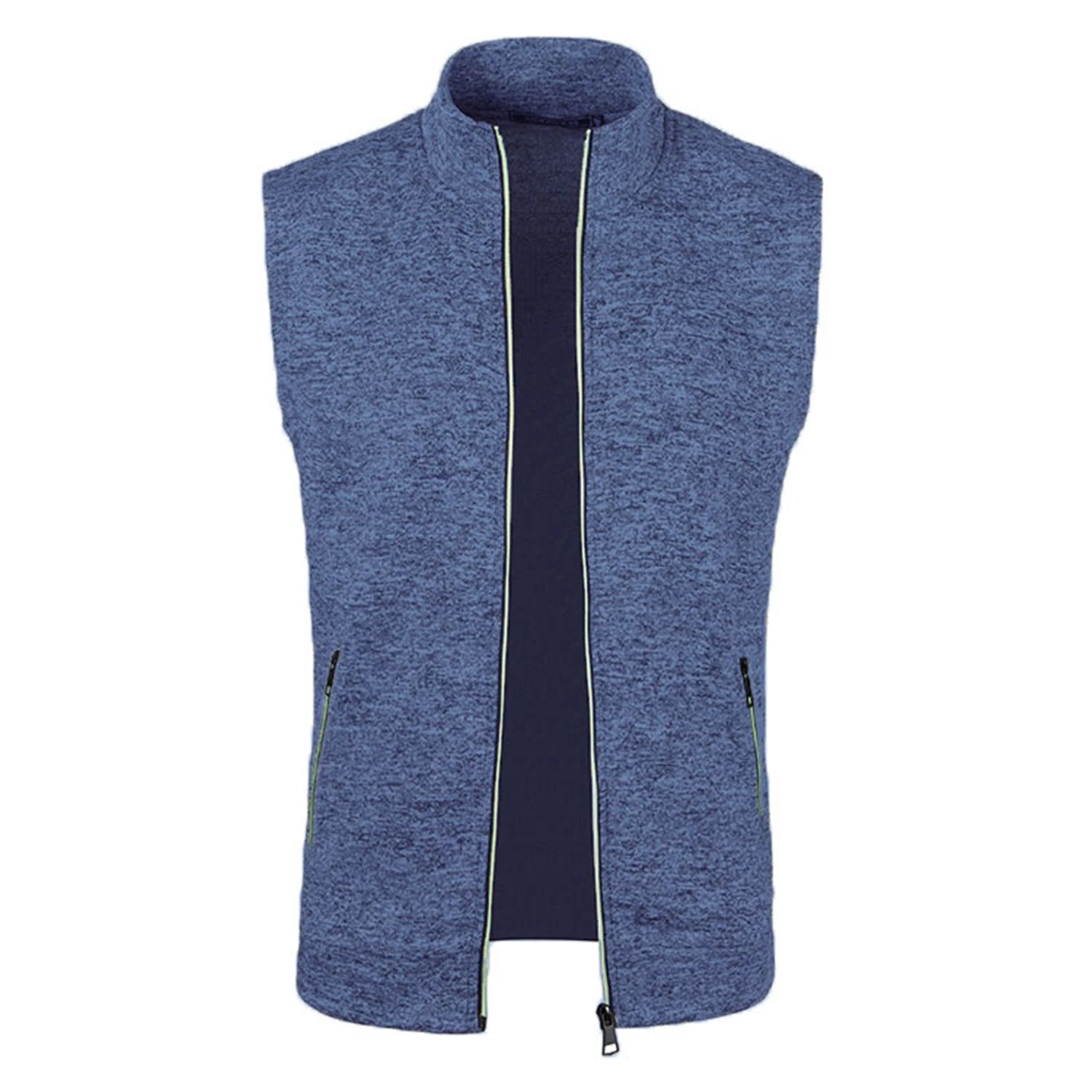 Autumn winter men's knit velvety fashion zipper top vest