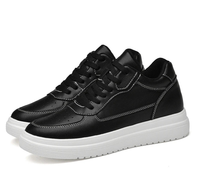 High Quality Men Sneakers Elevator Shoes for Men Fashion Casual Shoes Comfortable Leather Sports Shoes Height Increase 6/8/10cm
