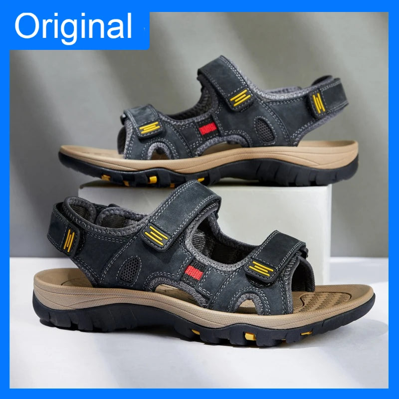 Mens Sandals Soft Non Slip Soles Outdoor Water Hiking Shoes Mesh Quick Drying Breathable Casual Walking Summer Sandals Man