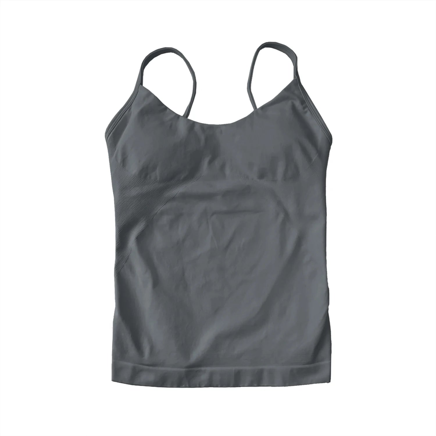 NCLAGEN Women's Pilates Tank Top Gym Clothes Yoga vest with built in bra Thin Strap Seamless Fitness Sportswear Workout Tops