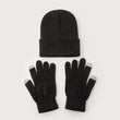 3pcs Sets Winter Warm Hat Gloves Set For Men And Women Outdoor Riding Hat Beanies Windproof Wool Knitting Pullover Cap+Gloves