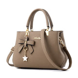 Women Messenger Bags With Flower Pendant Office Ladies Fashion Totes Pure Handbag For Female New Crossbody Shoulder Bags