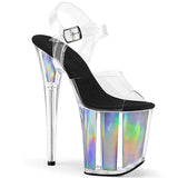 Rncksi 2025 Fashion Sexy Pole dancing Summer 20cm PVC Women Sandals Thin High Heels Sandals Slip-On Size 35-42