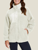 TACVASEN Fuzzy Button Down Sherpa Fleece Jacket Women's Winter Warm Coat Casual Outwear Jacket with Pockets Streetwear Outwear