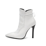 Large Size 34-48 Suede Leather Patchwork Women's Leather Boots Sexy Leopard Print Lace Fashionable Personalized Women's Boots