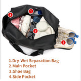 Large Gym Bag for Women Men Duffle Bag With Wet Dry Separation | Shoe Compartment,Large Capacity, Ideal for Yoga Traveling Weekend Dance Fitness Gym Sports Ideal for Travel, Gym, Sports, Duffel, Weekender