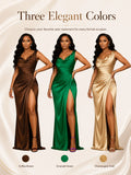 Women Sleeveless High Waist Maxi Dress, Sexy High Slit Bodycon Long Evening Gown, Elegant Party Wedding Guest Vacation Formal Dresses