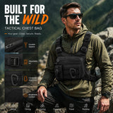 Tactical Outdoor Chest Bag Men's Vest Bag MOLLE Chest Pack for Cycling Bags Running Front Chest Bag Sports Vest Bag
