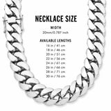 20mm Silver Miami Cuban Link Chain Necklace for Men, Heavy Chunky Stainless Steel Curb Chain with Polished Finish, Bold Hip Hop Rapper Jewelry for Streetwear, Nightclub, Concert, Daily Outfit, Birthday, Anniversary, Father's