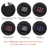 Winter 9/5 Zone Heating Jacket Fast Heating Safety Long Battery Life USB Smart 3 Heating Levels Clothing Unisex Hiking Cycling