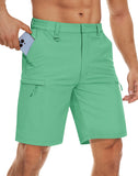 Men's Quick Dry Cargo Shorts Summer Waterproof Hiking Shorts Outdoor Multi-pockets Camping Training Work Shorts Man