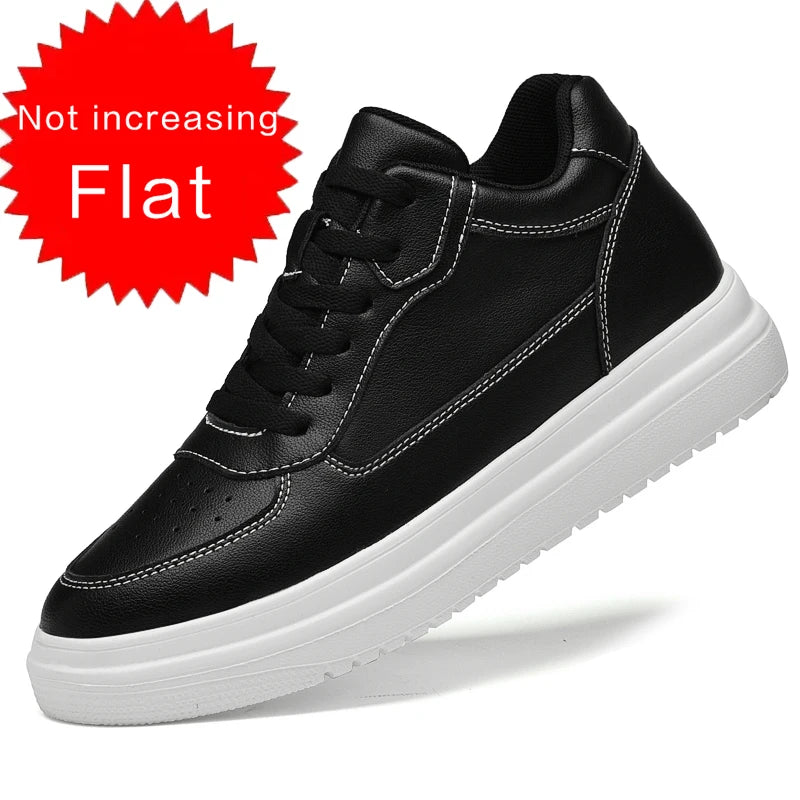 High Quality Men Sneakers Elevator Shoes for Men Fashion Casual Shoes Comfortable Leather Sports Shoes Height Increase 6/8/10cm