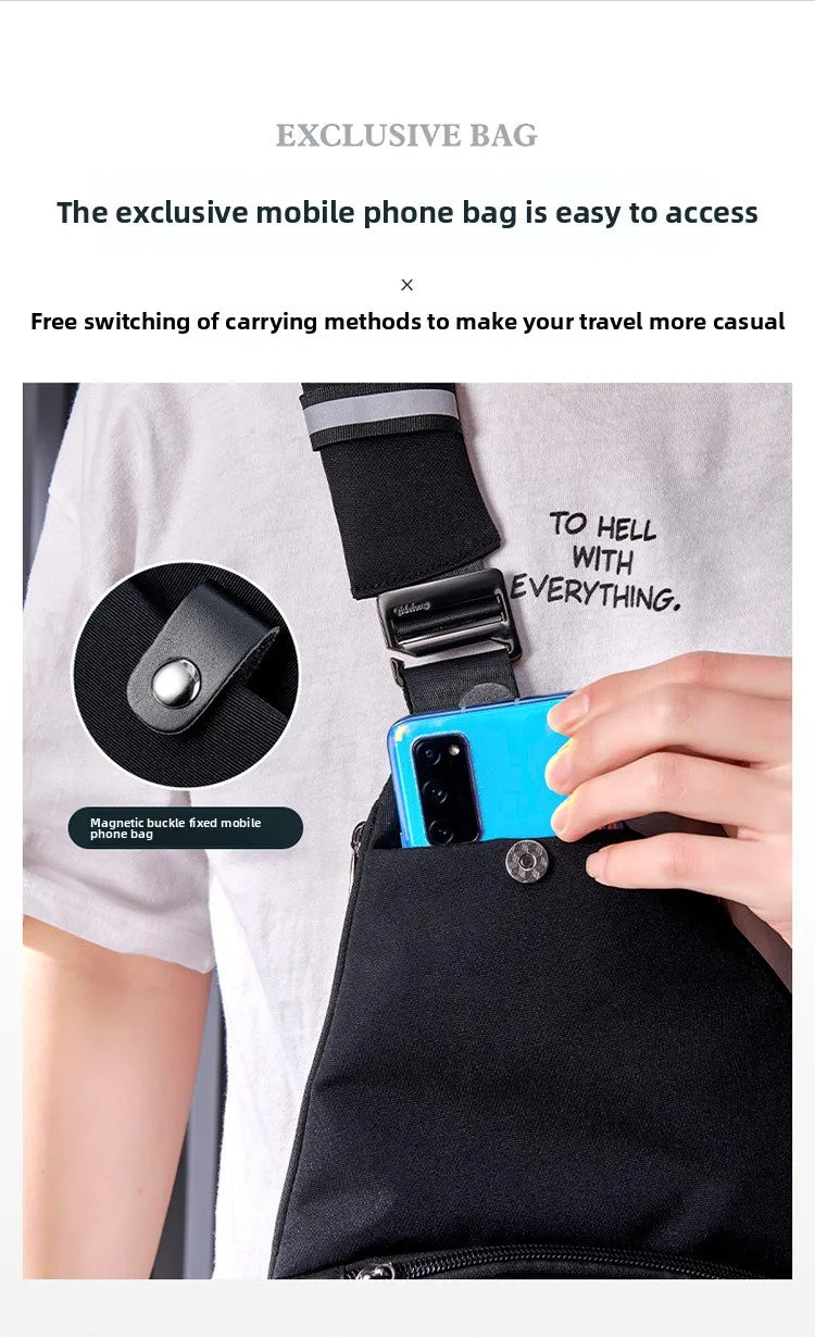 Sling Chest Bag Anti-theft Men Chest Bag Waterproof Tactical Sling Crossbody Bags Travel Cross Body Pack for Men