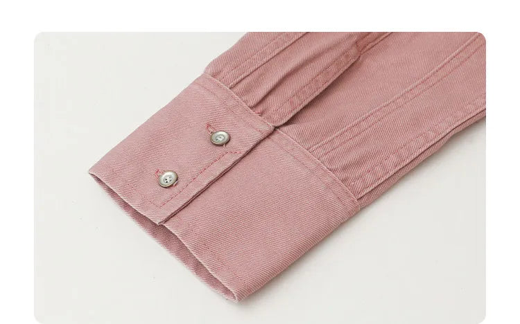 CHIC VEN Fashion Women Shirt Loose Casual Pink Long Sleeve Vintage Cotton Female Blouses Spring Summer 2026 Woman Jacket