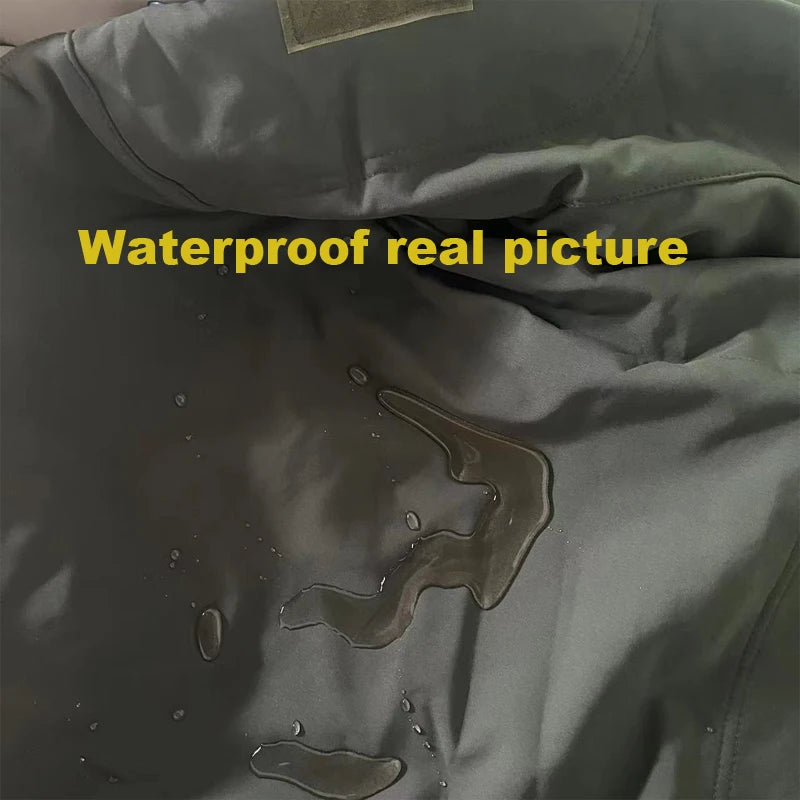 Men's Winter Autumn Warm Softshell Fleece Hood Cargo Jackets Camping Hiking Climbing Hunting Fishing Outdoor Windproof M-5XL
