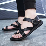 Summer Men Rome Genuine Leather Roman Sandals Gladiator 2024 Sandalias Romanas Hombre Flat Sandles Dropshipping