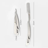 Stainless Steel Razor Holder Golden Men's Manual Folding Straight Edge Shaver Barber Shop Beard Trimmer With Shaving Blade Y1003
