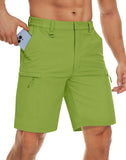 Men's Quick Dry Cargo Shorts Summer Waterproof Hiking Shorts Outdoor Multi-pockets Camping Training Work Shorts Man