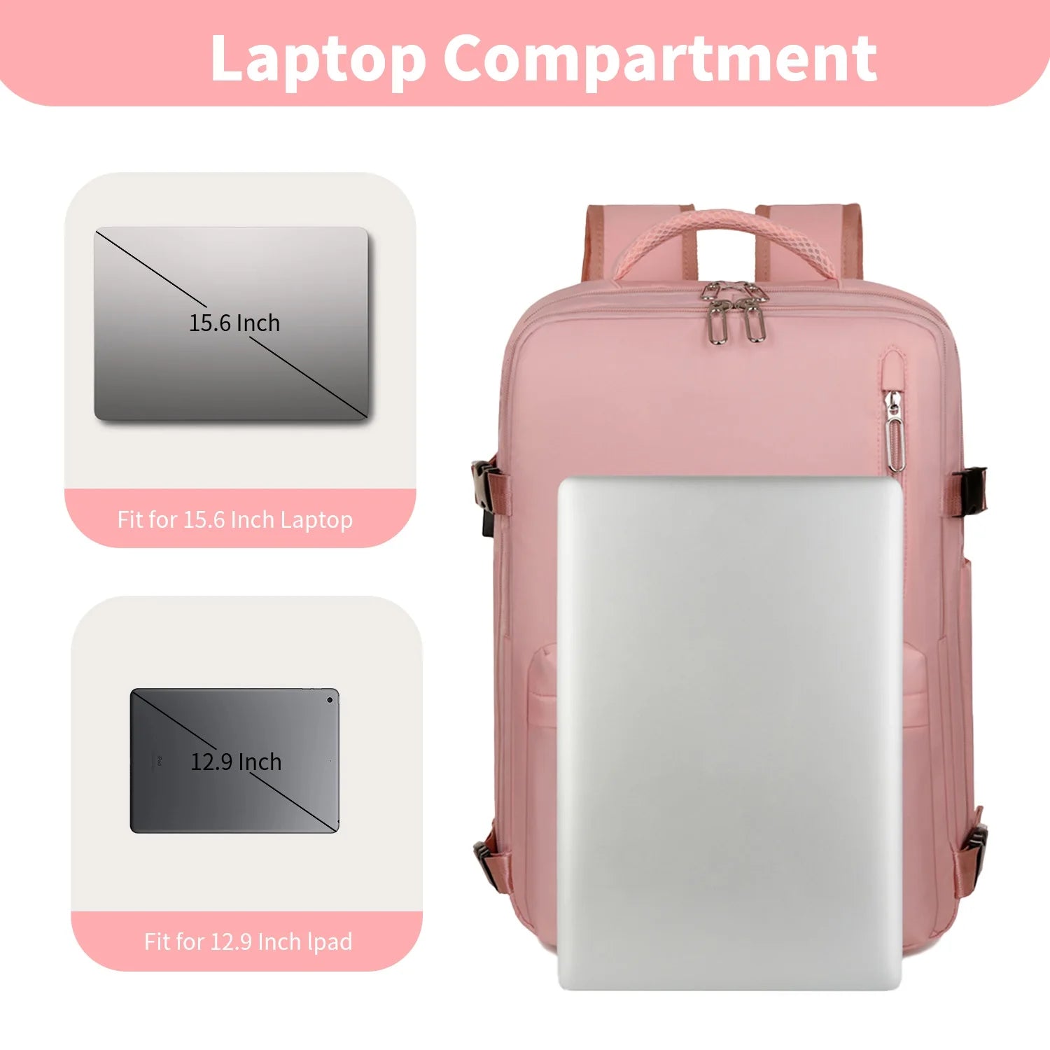 Travel Backpack For Men Women Large Capacity Carry On Traveling Laptop Bag USB Port Waterproof School Backpack