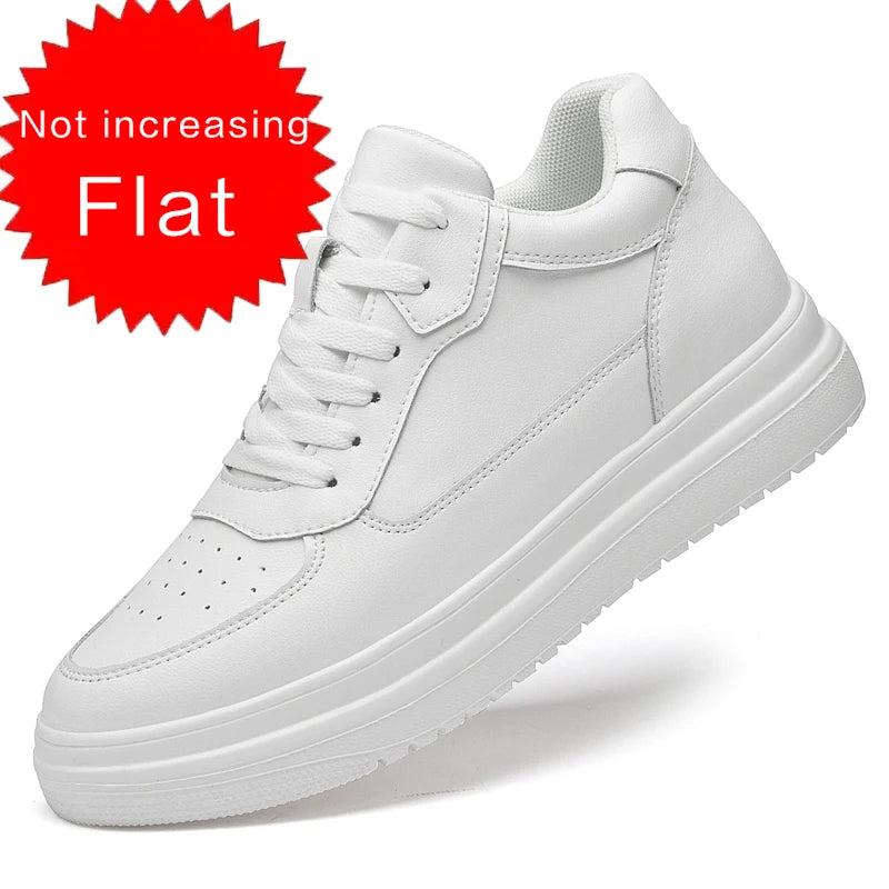 High Quality Men Sneakers Elevator Shoes for Men Fashion Casual Shoes Comfortable Leather Sports Shoes Height Increase 6/8/10cm