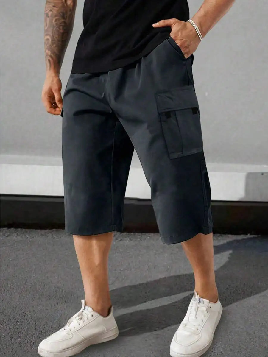 Men's Summer Cargo Shorts, Versatile Casual Pants For Vacation, Commuting, Outdoor, Hiking, Sports, Workout, Fitness, Capri