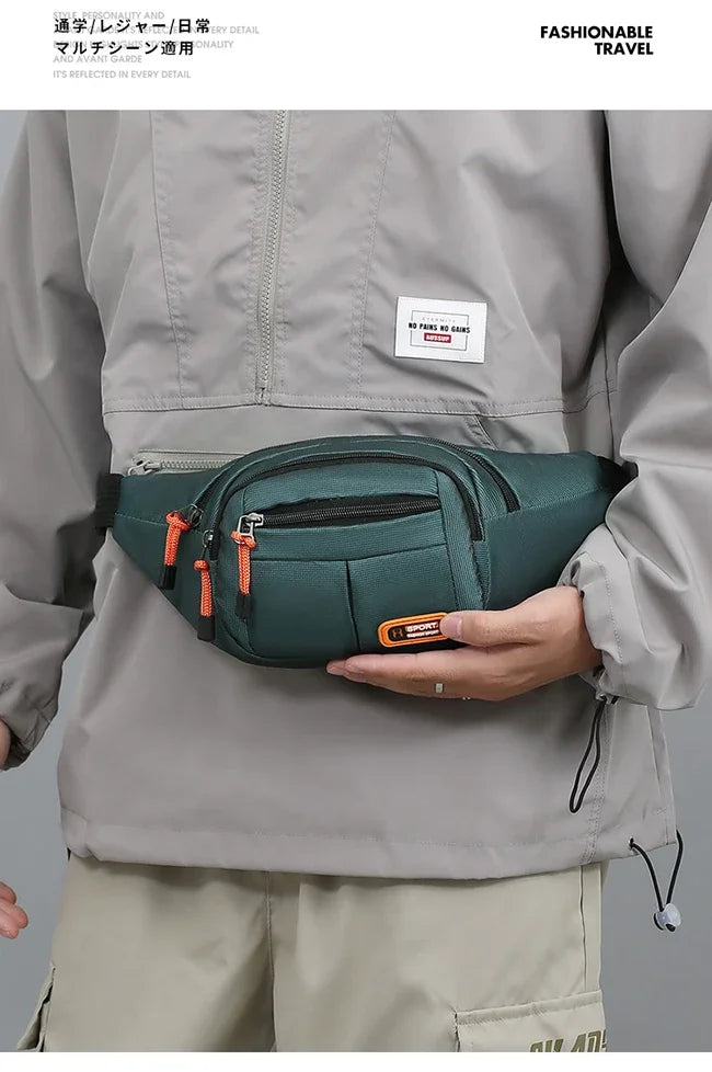 Oxford Waterproof Mobile Waist Bag for Men Women Multifunctional Large Capacity Fanny Pack Wear-resistant Riñoneras Para Hombre