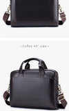 Men's leather handbag, top layer cowhide briefcase, leather laptop bag, diagonal cross office bag