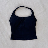 DL 0GO Longline Strappy Top Gym Sports Top Women Seamless Yoga Tank Sportswear Gym Clothing Running Workout Halter