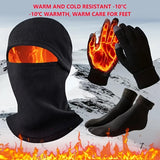 3Pcs Winter Sports Thermal Headgear, Gloves & Socks Set Outdoor Cycling Set Unisex Hat Scarf Gloves Men Women Cycling Warm Sets