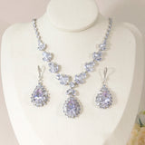 3pcs Elegant Bride Necklace Earrings Set Luxury High End Jewelry for Women Evening gown accessory set Party Accessories