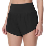 THE GYM PEOPLE Women’s Quick Dry Running Shorts Mesh Liner High Waisted Tennis Workout Shorts Zipper Pockets