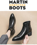 Western Boots for Men Cowboy Black Zipper Brown Ankle Boots Business Handmade Size 38-46 Mens Boots 2025 new