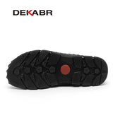 DEKABR Casual Shoes Men Sandals Real Leather Outdoor Mens Summer Sandals Fashion Comfortable Soft Sandals Plus Size 38-48